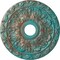Ekena Millwork Spring Leaf Medallion (Canopies up to 5 5/8"), 19 7/8"OD x 3 5/8"ID x 1 1/4"P, Copper Green Patina CM19SPCGS - alternate 1